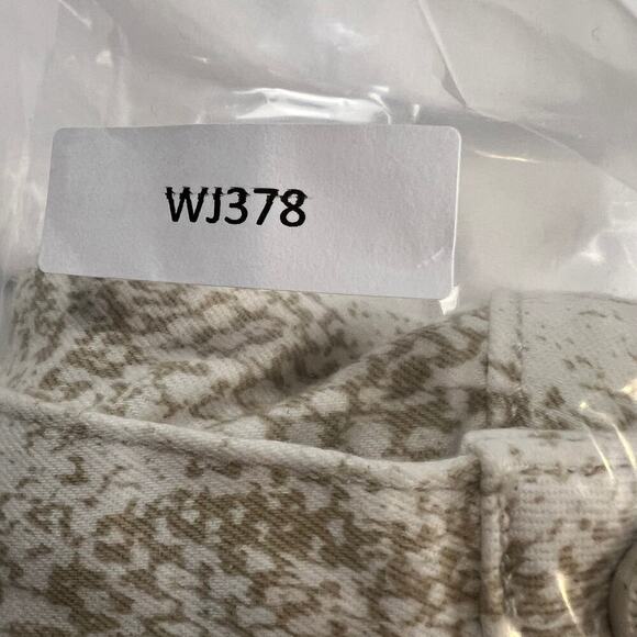 Paige Denim Hoxton Ankle Jeans Sonoran Snake Print Tan/Cream Size 27 - Picture 12 of 12